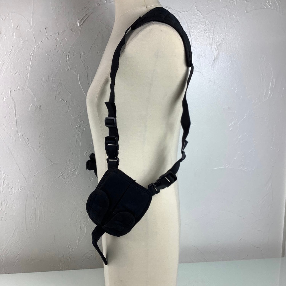 Tactical Shoulder Holster black canvas / Nylon adjustable Unisex OSFM EUC - Picture 4 of 12